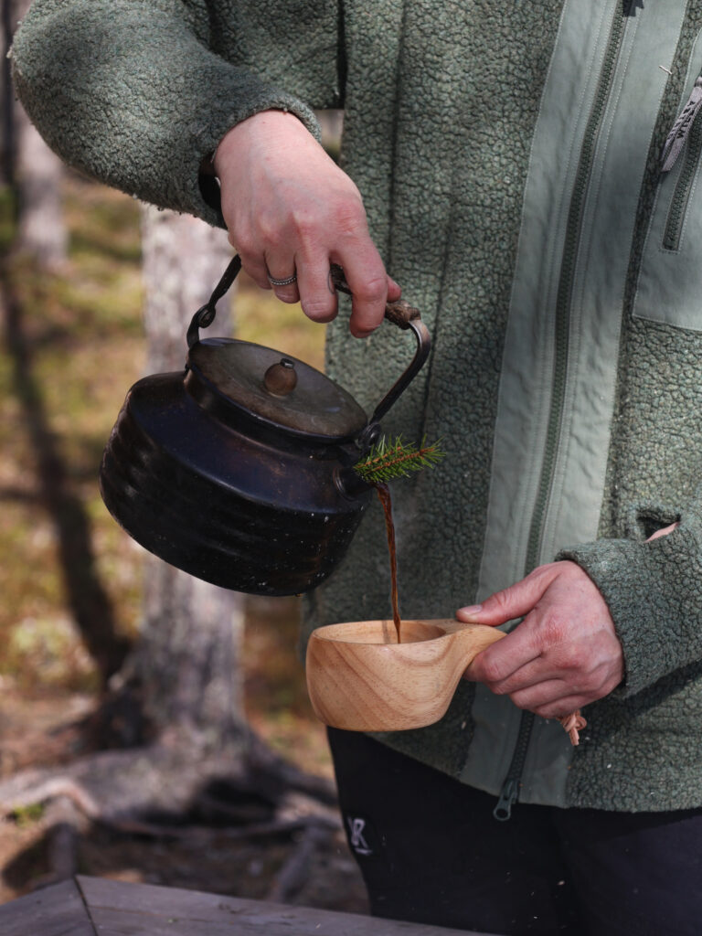 Aktiviteter för stresshantering och digital detox i Jämtlands vildmark.